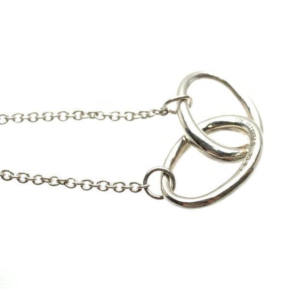 Tiffany Interlocking Double Ring Necklace Silver - image 3